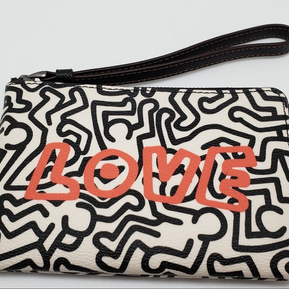 Coach Handbags - Coach Keith Haring Love Wristlet F11831